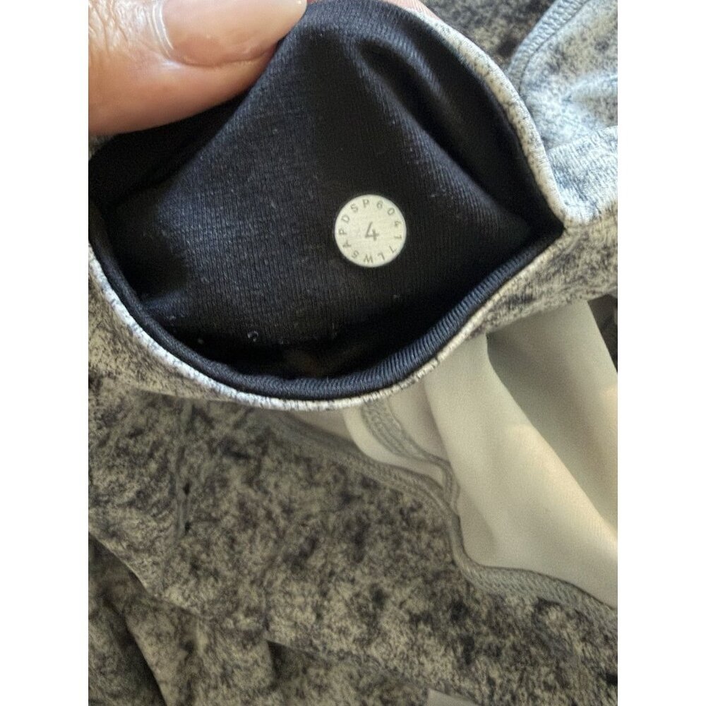 Lululemon Wunder Under Leggings Womens Sz 4 Low Rise Luxtreme 28" Grey White - Picture 7 of 7